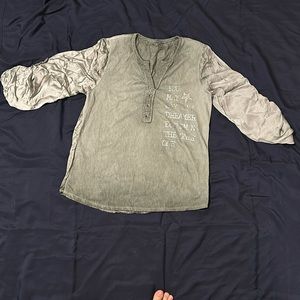 Tempo Paris “You May Say I’m A Dreamer But I’m Not The Only One” blouse